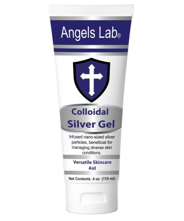 Angels Colloidal Silver Gel Nano Silver Gel Wound Care Unscented Healing Ointment for Burns Sunburns & Irritated Skin 4oz Formula 4 Fl Oz (Pack of 1)
