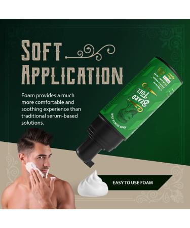 Beard Growth Foam 5% Minoxidil with Biotin - 3 Month Supply | Beard Fuel Hair Follicle Growth | Extra Natural Ingredients for Men (60ml) - Buy Online on GoSupps.com
