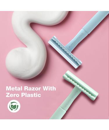 Buy Copper Single Blade Razor - Gentle & Close Shave | Eco-Friendly Double Edge Safety Razor with 10 Blade Refills Long Handle Perfect for Sensitive Skin - International Shipping Available - Buy Online on GoSupps.com