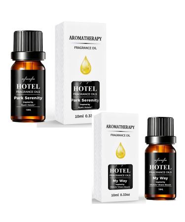 NHNNHN My Way and Park Serenity Hotel Diffuser Oil - Essential Oils Inspired by The Luxury Hotel Scent - Premium Fragrance Oil for Ultrasonic and Waterless Diffusers and Crafting -10 ml