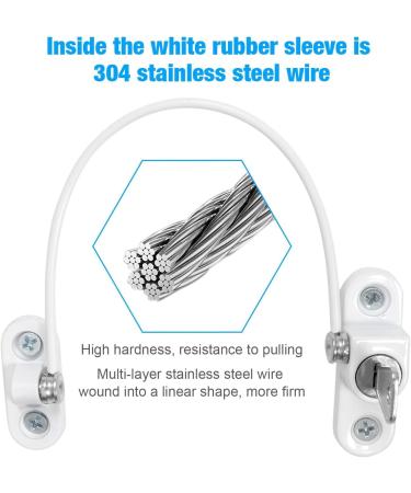 6 Pcs Window Restrictor Locks for Kids Window Restrictors UPVC Baby Security Window Locks with Screws Keys for Baby Child Children Safety Window Locks Door Locks for Home Public School and Commercial 6pcsWhite - Buy Online on GoSupps.com