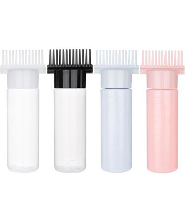 Root Comb Applicator Bottle 180ml | Hair Dye Brush with Graduated Scale | Black & Clear Hair Coloring Tool - Buy Online on GoSupps.com