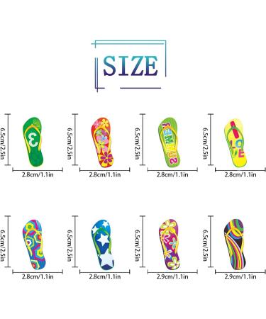 48pcs Beach Slippers 8 Shape Cupcake Toppers - Summer Hawaii Cupcake Toppers - Buy Online on GoSupps.com
