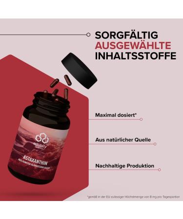 Edubily Nutrition Astaxanthin 8mg - Vegan Icelandic Algae Supplement - 120 Lab-Tested Capsules - Premium Quality - Buy Online on GoSupps.com