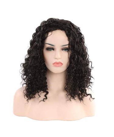 Hairpieces Female Wig Small Volume Fashion Natural Realistic High Temperature Silk Hair Cap Heat Resistant Character Party 50cm Brown Black