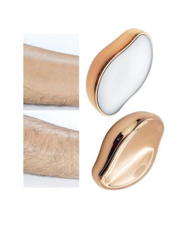 LeMall Painless Crystal Hair Eraser - Magic Hair Remover for Men and Women Hair Removal Epilators for Leg Arm Back Fast & Easy Crystal Hair Eraser (Gold)