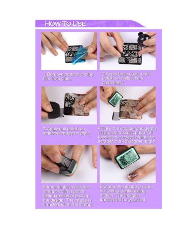 BeautyLeader 20Pcs Nail Plates + Stamper & Scraper Kit - Manicure Template Nail Art Tools (A036-55) - Buy Online on GoSupps.com