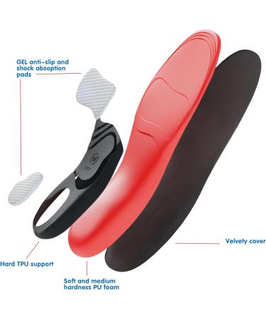 High Arch Support Insoles for Men 10 1/2-13 XL - Plantar Fasciitis Pain Relief Orthotics - Buy Online on GoSupps.com