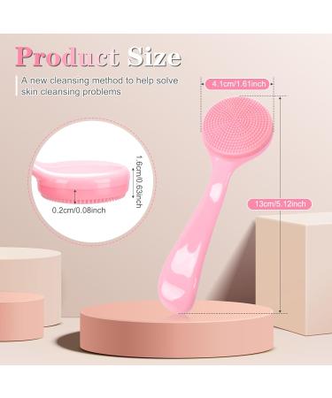 Silicone Manual Facial Cleansing Brush - NADUSEP 2 Pack Soft Bristles Waterproof Exfoliator for Blackheads & Makeup Removal (Blue Pink - Buy Online on GoSupps.com