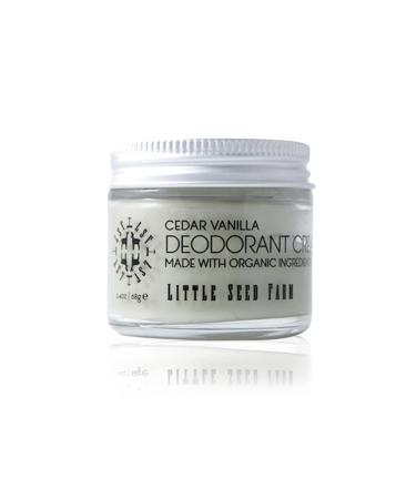 Little Seed Farm All Natural Deodorant Cream Aluminum Free Activated Charcoal Deodorant for Women or Men - Cedar Vanilla Net Wt. 2.4oz | 68g - Buy Online on GoSupps.com