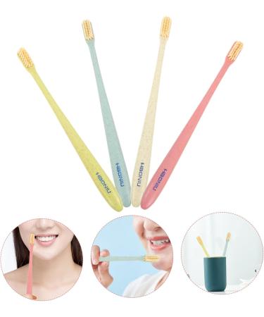 Gatuida Travel Toothbrush Set - 4 Small Head Cotton Brushes for Easy Packing | Plastic Travel-Friendly 1 Pack - Buy Online on GoSupps.com