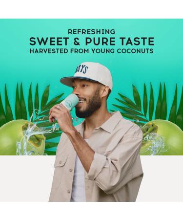 100 Coconuts Pure Coconut Water - 100% Natural & Low Calorie Drink - Pack of 12, 11 fl oz - Electrolyte-Rich, Non-GMO - Buy Online on GoSupps.com