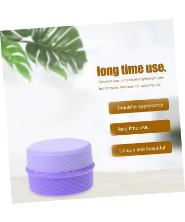 Beavorty 1 Set Cream box face makeup cream jar travel empty cream jar empty sample container empty container cream jar with spoon salve jar purple Miss Storage Box lips Silica gel 6.5X6.5X4.5CM Purple - Buy Online on GoSupps.com