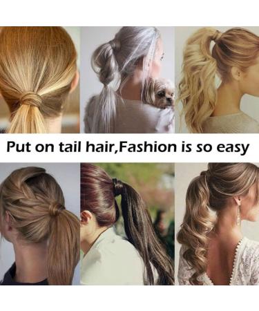 Wavy Ponytail Extension Hair Ponytail Wrap Around Ponytail 23 Inch Synthetic Natural Curly Hairpiece Wrap Around Hair Extensions for Women Daily Use Brown 1pc Brown - Buy Online on GoSupps.com
