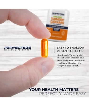 Organic Turmeric Curcumin High Strength with Black Pepper & Ginger 2130MG - 120 Vegan Capsules - Advanced Formula with Curcumin - 3 Month Supply - Buy Online on GoSupps.com