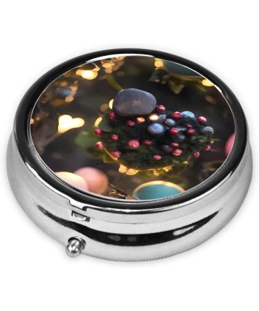 Jungle of Love Round Pill Box - 3 Compartment Travel Pill Organizer for Purse & Pocket - Buy Online on GoSupps.com