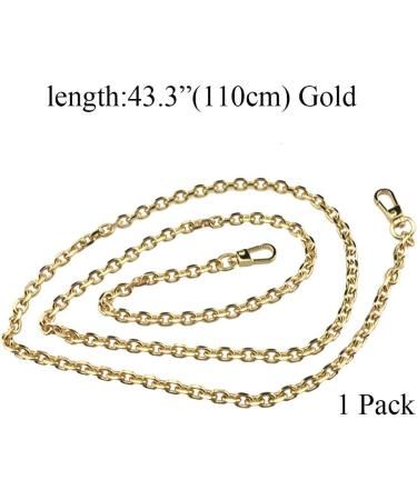 HAHIYO Mini Pochette Purse Chain Strap Thin Wide 6mm for LV Length 43.3 inches Thick 2mm Shiny Gold for Shoulder Cross Body Sling Handbag Wallet Clutch Comfortable Flat Metal Strap 1 Pack Gold 43.3 Inches Length - Buy Online on GoSupps.com