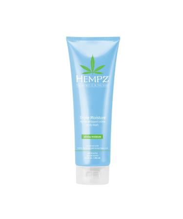Hempz Triple Moisture Herbal Whipped Creme Body Wash 8.5 oz. - Scented Shower Gel for Women and Men  Unisex Personal Care Products - Paraben-Free Anti-Aging Bath Soap that Hydrates and Gently Cleanses Enchanted Grapefrui...