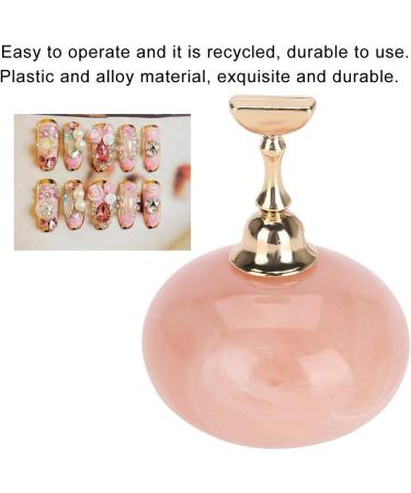 Nail Enhancement Display Exercise Stand Magnetic Nail Clip Exercise Display Stand Acrylic Crystal Clip Alloy False Nail Tip Salon DIY Nail Enhancement Tool(pink) - Buy Online on GoSupps.com
