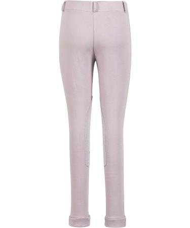 TuffRider Children's Starter Lowrise Pull-On Jods | UltraGripp Knee Patch Riding Pants - Lilac Grey (US 8 / UK 12) - Buy Online on GoSupps.com