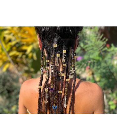 FRDTLUTHW Butterfly Hair Charms for Braids - Set of 25 Gold Hair Rings and Cuffs | Rhinestone Accessories for Women and Girls - Buy Online on GoSupps.com
