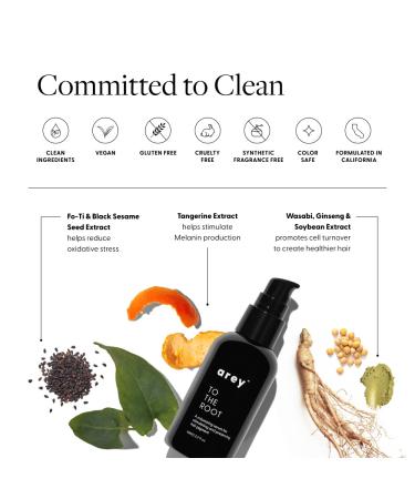 Arey To The Root Serum Slows Grey Hair Growth and Preserves Pigment - Vegan - Unscented - 2.2floz - Buy Online on GoSupps.com