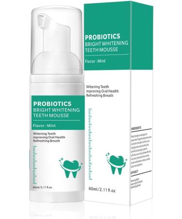 Whitening Toothpaste Mousse Probiotics Bright Whitening Teeth Mousse Herbal Brightening Oral Repair Mousse Teeth Mousse Toothpaste Refreshing Breath Deep Cleaning Toothpaste (3) - Buy Online on GoSupps.com
