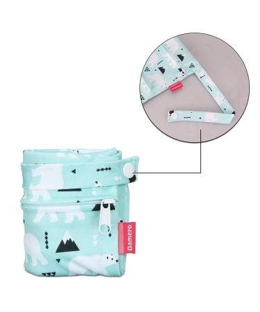 Damero 3-Piece Reusable Diaper Bag Wet Bags - Perfect for Baby Diapers Dirty Clothes & Accessories (Bear Design) | Eco-Friendly & Travel Ready - Buy Online on GoSupps.com
