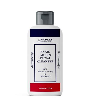 Snail Mucin Facial Cleanser for Whiteheads Pores Uneven Dull Skin Fine Lines Hydration Rejuvenating Detoxifying Made in USA 4 Fl Oz (Pack of 1)