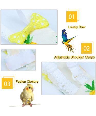 Bonaweite Bird Diaper Flight Suite Liners Protective Parrot Nappy with Waterproof Inner Layer Cute Urine Wet Suit for Macaw African Budgies Parakeet Agapornis Fischeri Cockatiel Medium Watermelon - Buy Online on GoSupps.com
