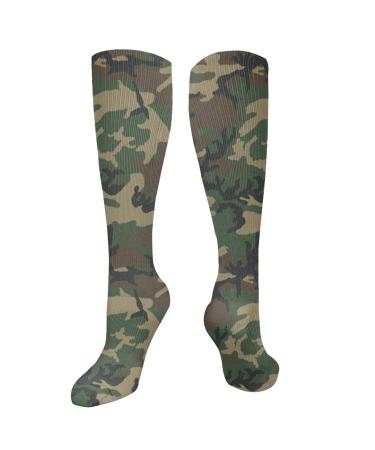 Woodland Universal Camo compression socks for women and men circulation 15-20 mmHg is the best support for sporty running cycling white unit size (10463)