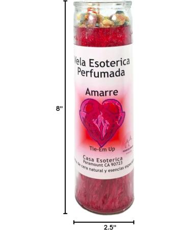 TIE-EM UP Red Palm Wax Spell Candle | Vela Casa Esoterica - Spiritual Intention Amarre for Enhanced Manifestation - Buy Online on GoSupps.com