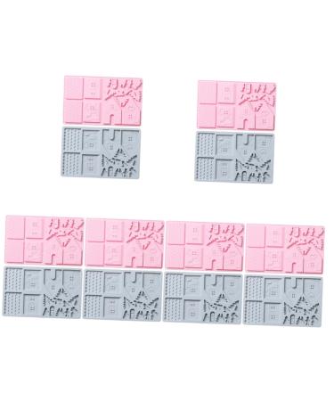 Cabilock 12 Pcs Cake Baking Tools Silicone Molds House Cookie Home Tools Christmas Cake Mold Manual Dessert