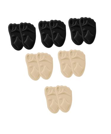 FRCOLOR 6pairs Sponge Forefoot Pad Shoe Inserts Sponge Metatarsal Pads Gel Forefoot Cushion Pads Foot Foot Cushions High-Heel Insoles High Heel Pads Soft Floor Mat Mesh Stretch Fabric