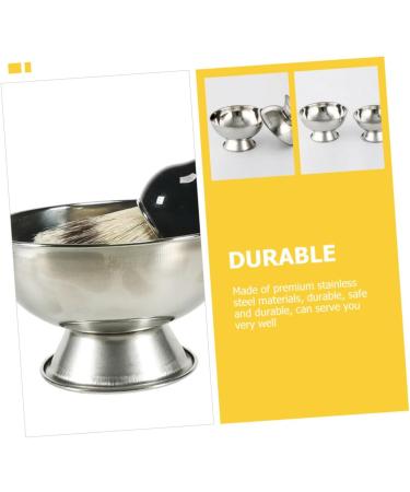 Crilstyleo High Impact Stainless Steel Shaving Bowl for Men - Portable Razor Cup with Feet & Accessories - Perfect Gift for Grooming - Buy Online on GoSupps.com