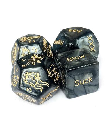 DLK6 - The outside is smooth and suitable for pairs and pairs to use dice (black)