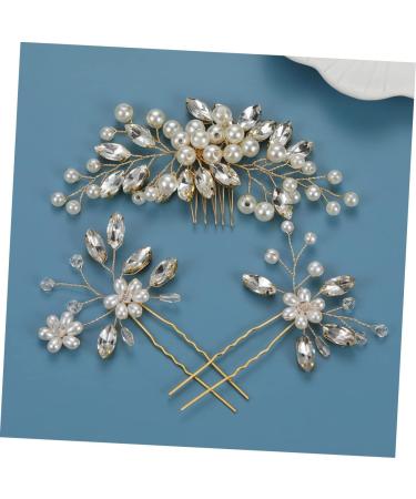 minkissy 5 Sets Hairpin Bridal Hair Combs Pearl Hair Combs Decorative Headpiece Decorative Hair Combs Wedding Decorations for Ceremony Hair Decor Accessory Zinc Alloy Horse Eye Bride - Buy Online on GoSupps.com