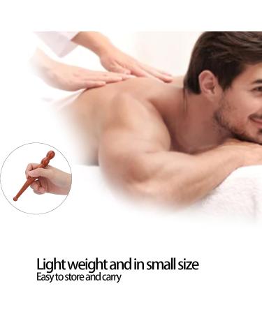 Portable Wooden Massage Tab - Professional Firm Muscle Relaxation & Foot Massager | Mahogany Massage Stick for Arms Legs Neck & Waist - Buy Online on GoSupps.com
