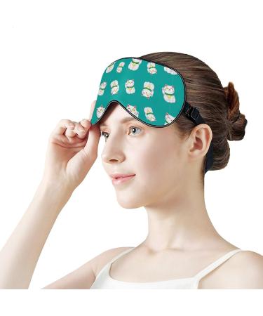 Japanese Lucky Cat Sleep Mask - Adjustable Blindfold for Sleeping and Travel - Blocks Light for Restful Sleep - Men and Women - Buy Online on GoSupps.com