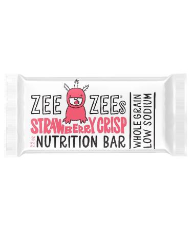 Zee Zees Strawberry Crisp Soft Baked Bars, Nut-Free, Whole Grain, Naturally Flavored and Colored, 2.2 oz Bars, 24 pack