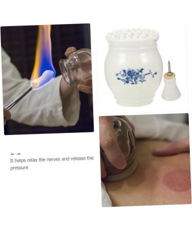 Clispeed 3ST Porcelain Moxibustion Device & Tools | Moxa Stick Holder Metal Spatula & Cupping Massage Cup | International Shipping - Buy Online on GoSupps.com