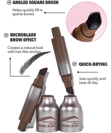 Angled Brush and Dip Liquid Eyebrow Gel Liquid Eyebrow Brush Smudge Proof Eyebrow Pencils Long Lasting Waterproof Brow Pen Creates Natural Looking Brows Effortlessly (espresso) - Buy Online on GoSupps.com
