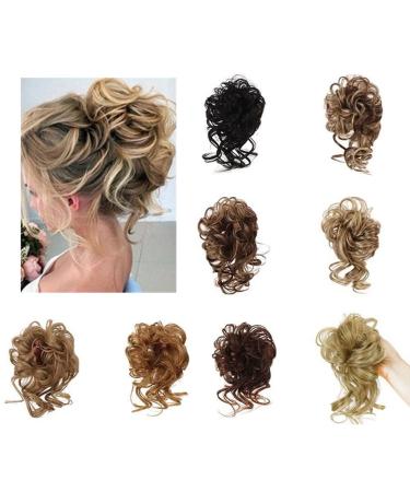 Xuejian chaotic hair bun extensions synthetic hair part.