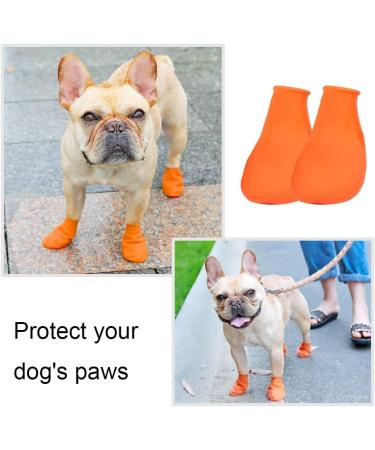 Dog Boots 4 Pcs Dog's Paw Protectors Wear Resistant Dog Boots for Injured Paws Waterproof Dog Shoes for Dog Walking Outside (Small) The Size is 0.79n*2.76in*1.57in/2cm*7cm*4cm - Buy Online on GoSupps.com