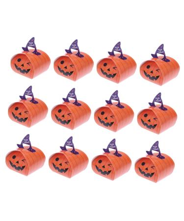 PLAFOPE Pouches 12pcs Halloween Carton Candy Box Cookie Boxes Container Halloween Creative Bags Chocolate Fold