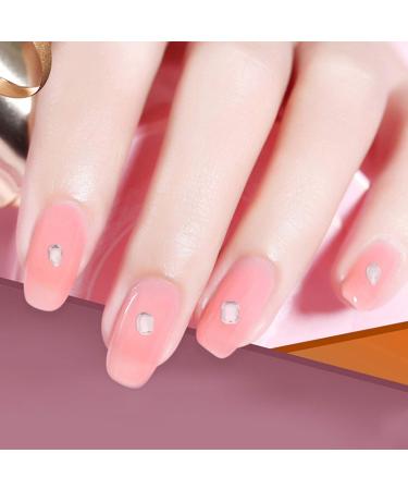 Minkissy Nail Art Rhinestone Nail Gemstones Jewels Flatback Crystals Nail Art Charm Manicure Decals Nail Stones for DIY 3D Nails Art Decoration Supplies White - Buy Online on GoSupps.com