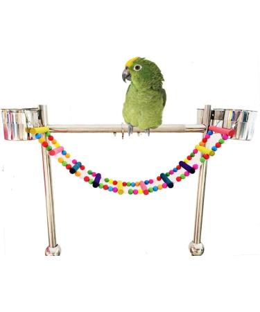 Wonninek Bird Parrot Toys 10-Step Ladders Swing Chewing Toys Hanging Pet Bird Cage Accessories Swing Toy for Small Parakeets Cockatiels Lovebirds Conures Macaws - Buy Online on GoSupps.com