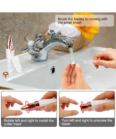 Molbory 2-in-1 Eyebrow Razor & Face Hair Remover for Women | Pain-Free Trimming & LED Light for Eyebrows Lips Chin & Nasal Hair - Buy Online on GoSupps.com