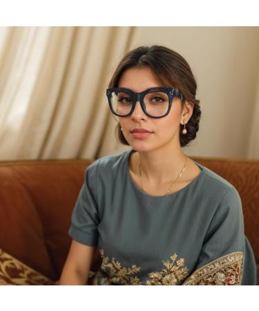 Cat-Eye Reading Glasses for Women - Blue Light Blocking & Magnifying Readers in Black & Tortoise (2.0x) - Shop Internationally - Buy Online on GoSupps.com