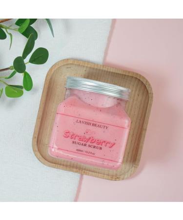 Strawberry Face & Body Scrub Exfoliating & Smoothing Sugar Scrub For Healthy Glow 450g - Buy Online on GoSupps.com